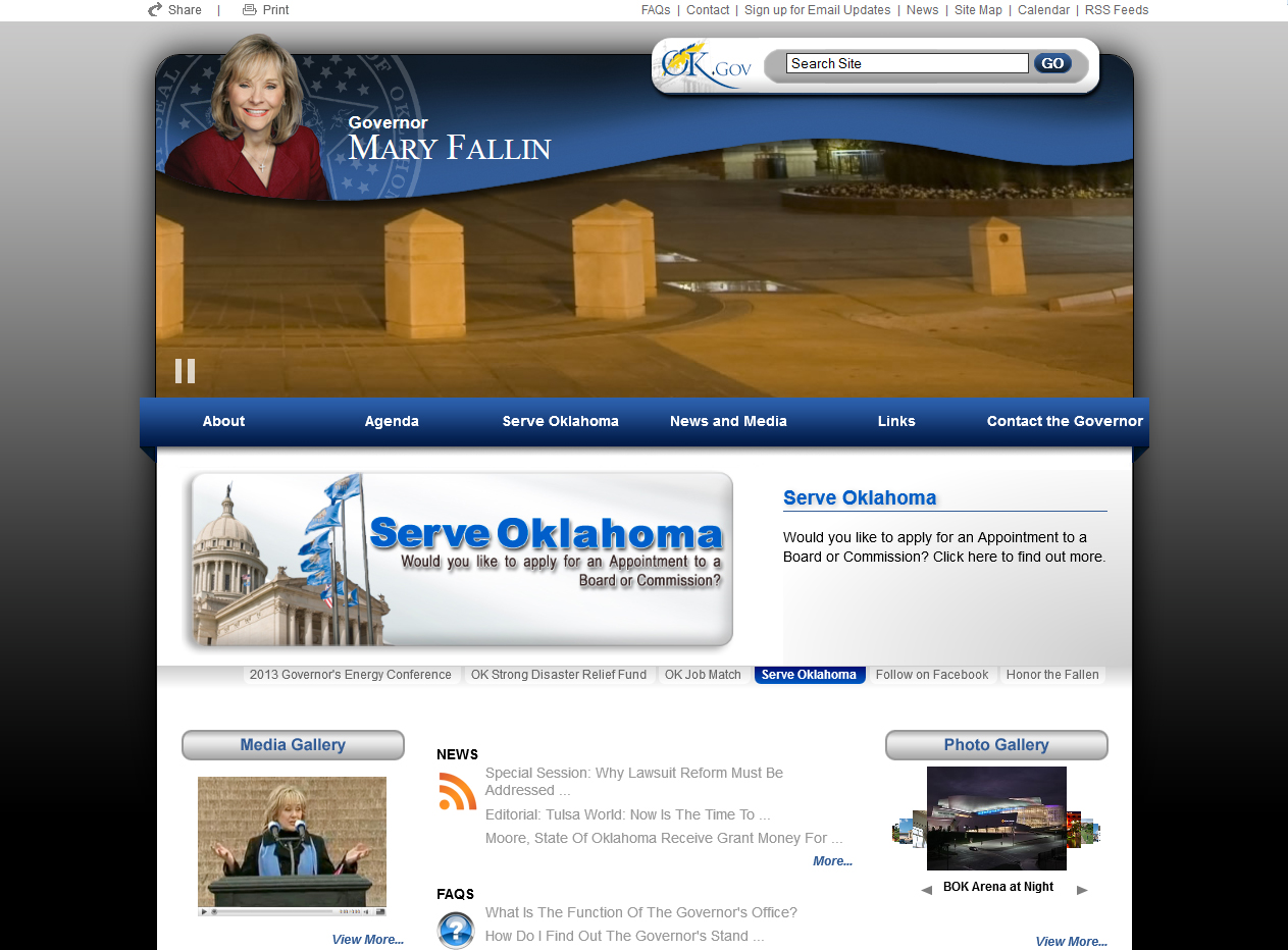 Governor's Website