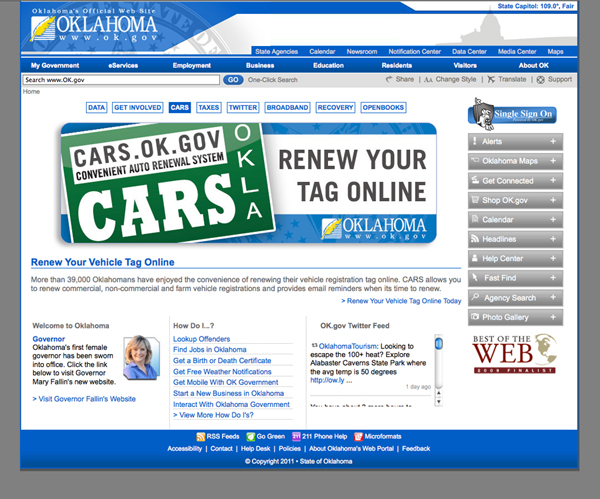 State of Oklahoma Web Portal